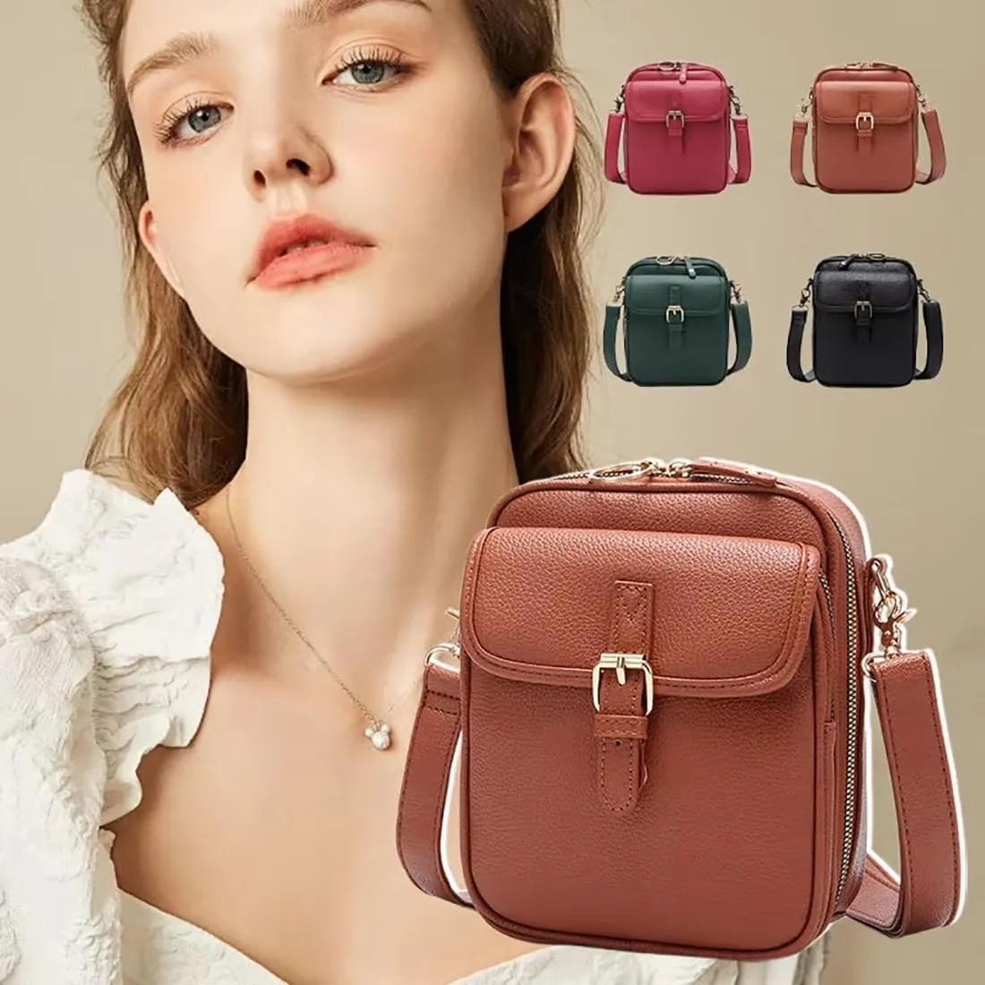 FETNHU Collaboraten1 Crossbody Leather Bag,Collaborateam Urvashi Tojoyride Collaboration Anti Theft Shoulder Bags for Women