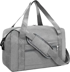 Foldable Carry on Luggage Bag 22x14x9 Personal Item Bag for Airplanes Travel Duffel Bag for Women and Men (40L, Dark Grey)