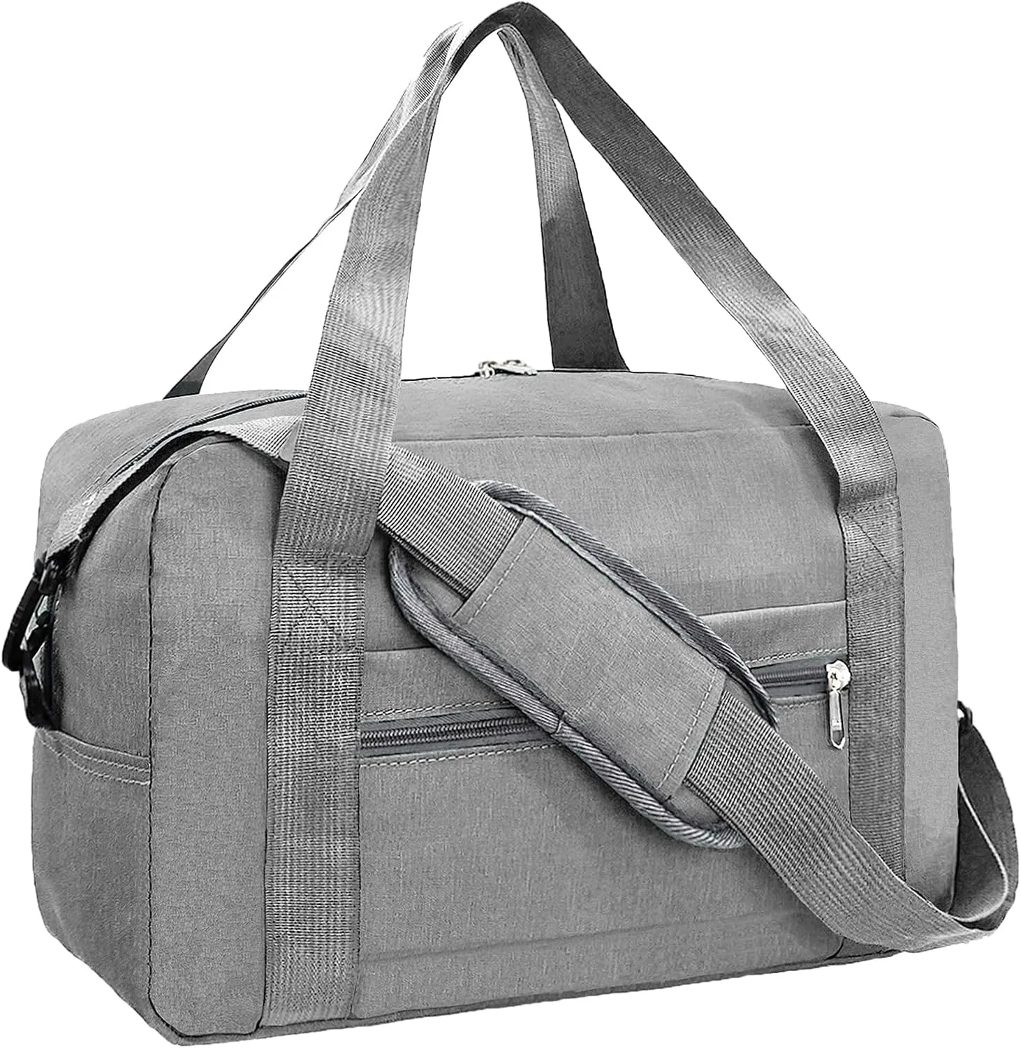 Foldable Carry on Luggage Bag 22x14x9 Personal Item Bag for Airplanes Travel Duffel Bag for Women and Men (40L, Dark Grey)