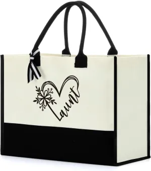 FORBIDDEN PAPER Grandma Aunt Mom Gifts for Women Mommy Tote Bag Birthday Mothers Day Beach Bag Canvas Shopping Grocery Bag