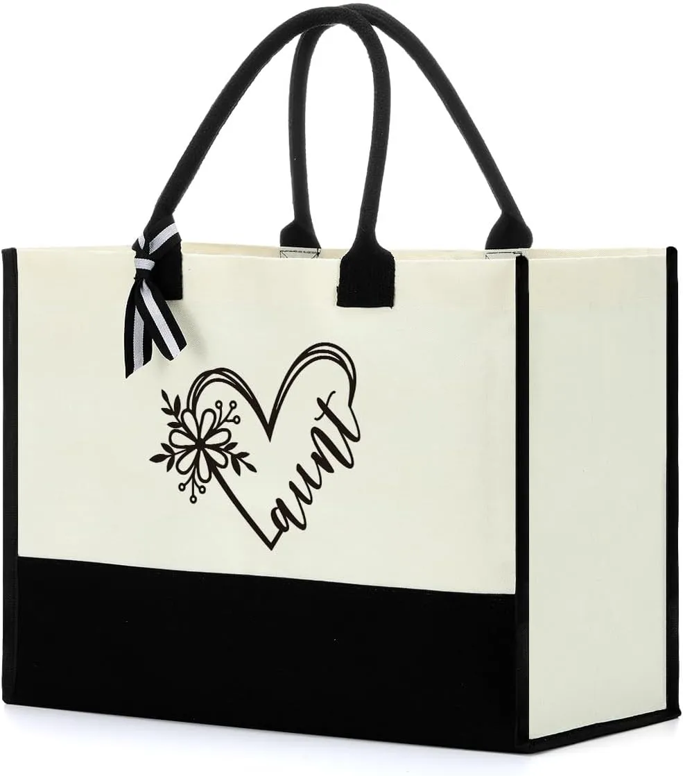 FORBIDDEN PAPER Grandma Aunt Mom Gifts for Women Mommy Tote Bag Birthday Mothers Day Beach Bag Canvas Shopping Grocery Bag