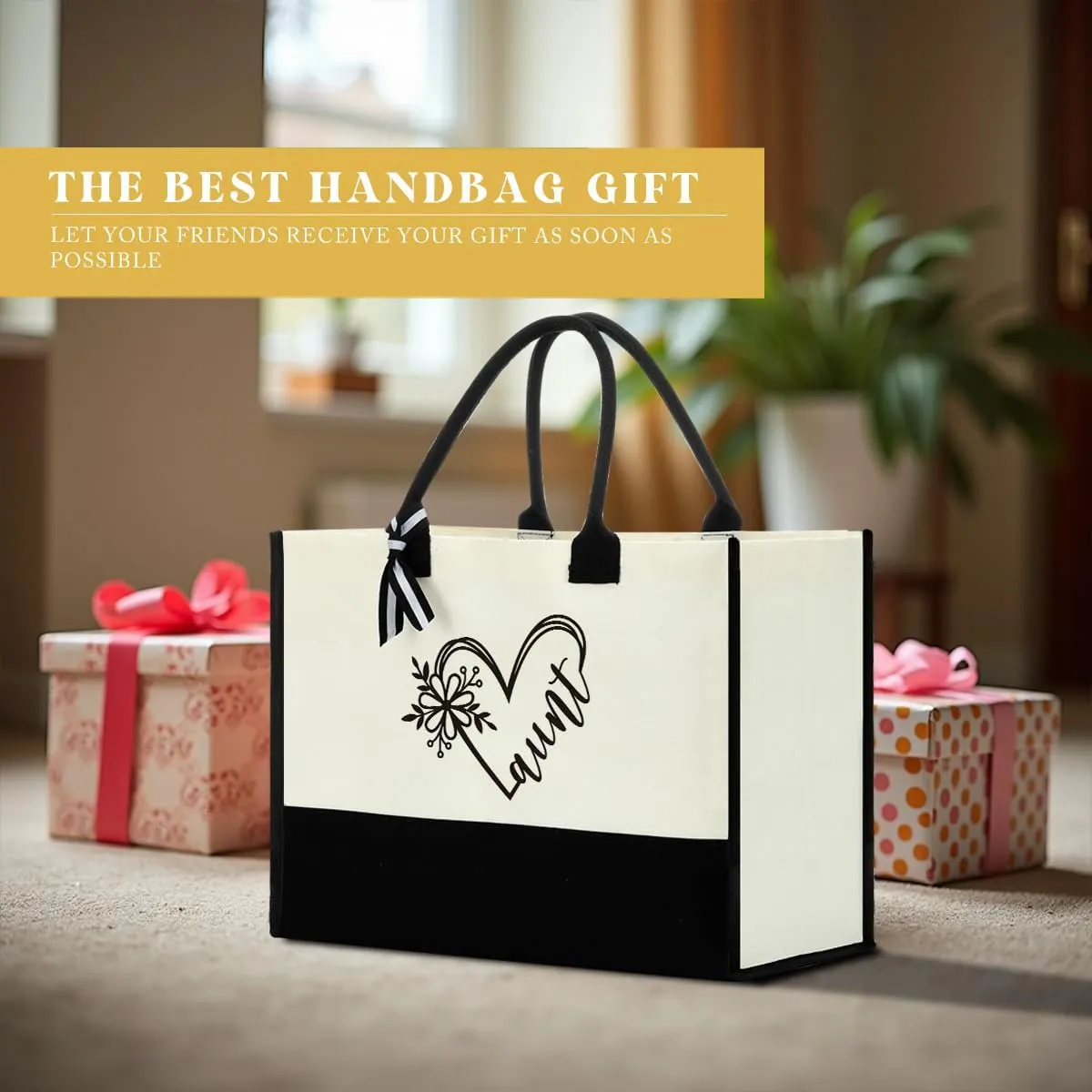 FORBIDDEN PAPER Grandma Aunt Mom Gifts for Women Mommy Tote Bag Birthday Mothers Day Beach Bag Canvas Shopping Grocery Bag