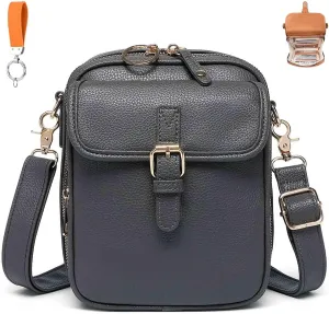 Forcipower Crossbody Leather Bag, Collaboraten1 Crossbody Bags for Women, Collaborate Purse Fashion Multiple Pockets