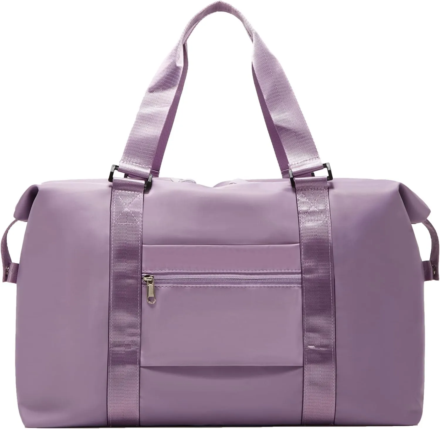 Forestfish Travel Duffel Bags For Women With Trolley Sleeve, Weekender Overnight Carry On Bag Lightwight Waterproof, Purple