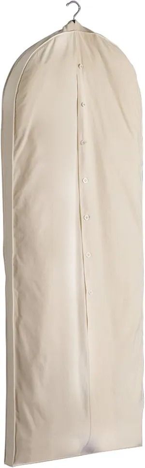 Foster-Stephens Acid-Free Muslin Garment Bag 50" | Long Coat or Dress Storage and Preservation Kit | Closet Storage for Dresses
