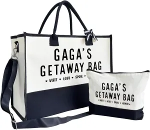 GAGA's Canvas Beach & Tote Bag - Perfect for Picnic, Shopping, Holiday & Camping - Birthday Gift for Grandparents