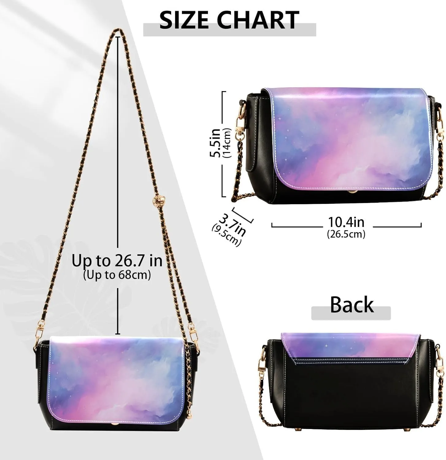 GAIGEO Beautiful Flowers and Butterflies Womens Leather Shoulder Bags, Leather Crossbody Purses, Leather Crossbody Bags