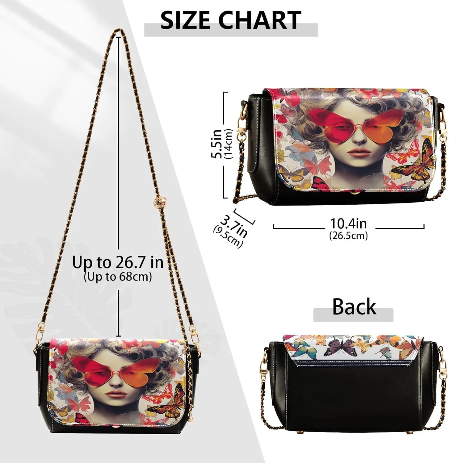 GAIGEO Roses and Dragonflies Leather Women Crossbody Bag, Leather Purses for Women Crossbody Bag, Women's Shoulder Bag