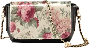 GAIGEO Roses and Dragonflies Leather Women Crossbody Bag, Leather Purses for Women Crossbody Bag, Women's Shoulder Bag