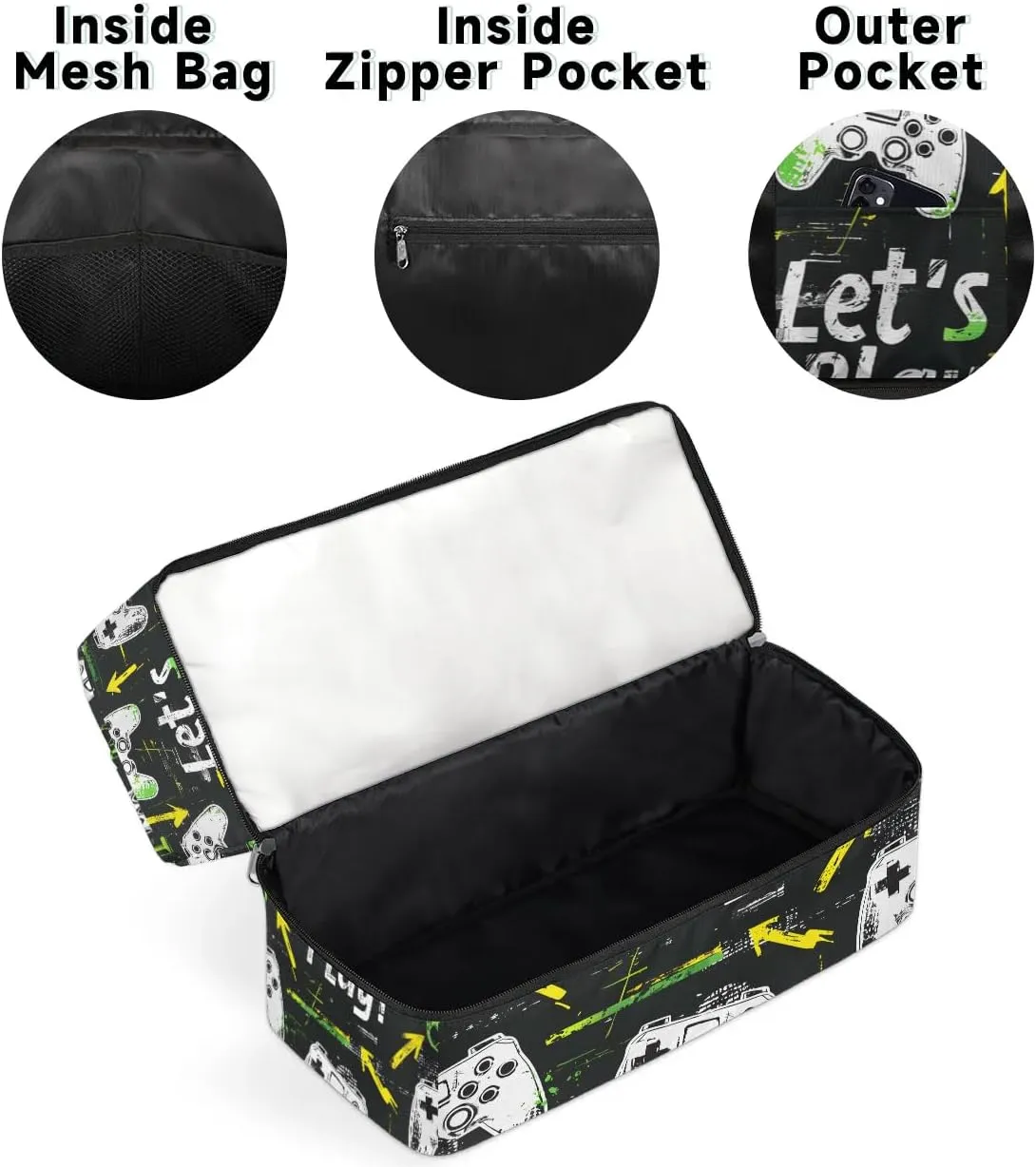 Gaming Theme Travel Duffel Bag Dry Wet Separated Sports Tote Travel Duffle Bag Gym Workout Bag Women Travel Duffel Bag for Women, Travel, Gym, Work