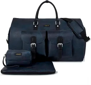 Garment Bag for Travel, Convertible Carry on Garment Duffel Bag for Men 3Pcs Weekender Bag 2 in 1 Hanging Suitcase Suit Bag