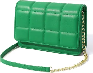 GEEAD Small Purses for Women Trendy Quilted Leather Mini Crossbody Wallet Chain Little Shoulder Phone Purse Evening Bag