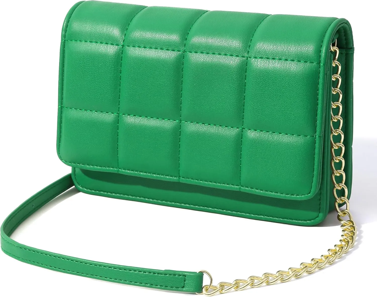 GEEAD Small Purses for Women Trendy Quilted Leather Mini Crossbody Wallet Chain Little Shoulder Phone Purse Evening Bag