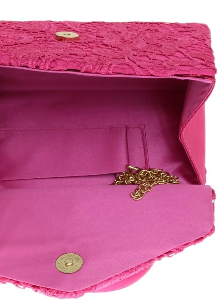 Girly HandBags Womens Lace Satin Top Handle Clutch Bag Handbag Wedding Vintage