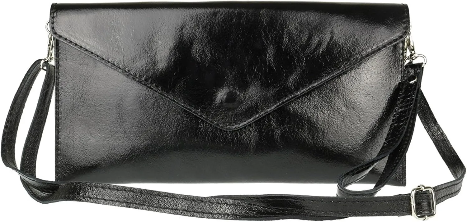 Girly HandBags Womens Plain Italian Genuine Leather Crossbody Tote Bag