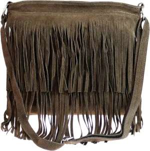 Girly HandBags Womens Suede Fringe Shoulder Bag Crossbody Slouch