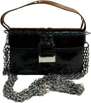 Glossy Chain Genuine Leather Bag