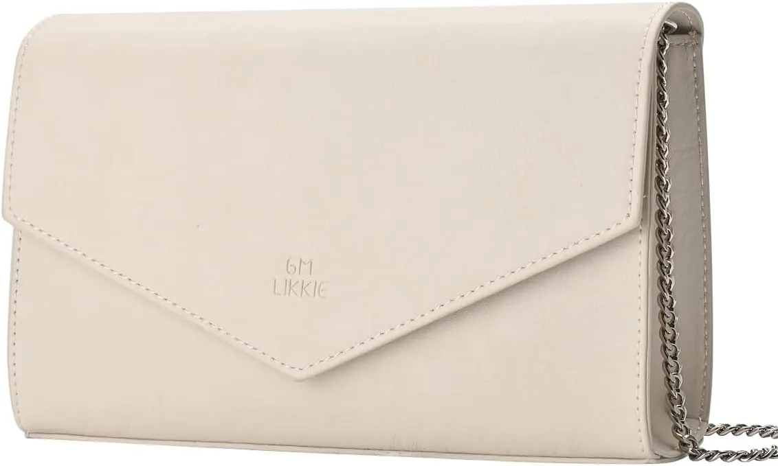 GM LIKKIE Clutch Purse for Women, Evening Envelope Clutch Bag, Crossbody Foldover PU Leather Shoulder Handbag