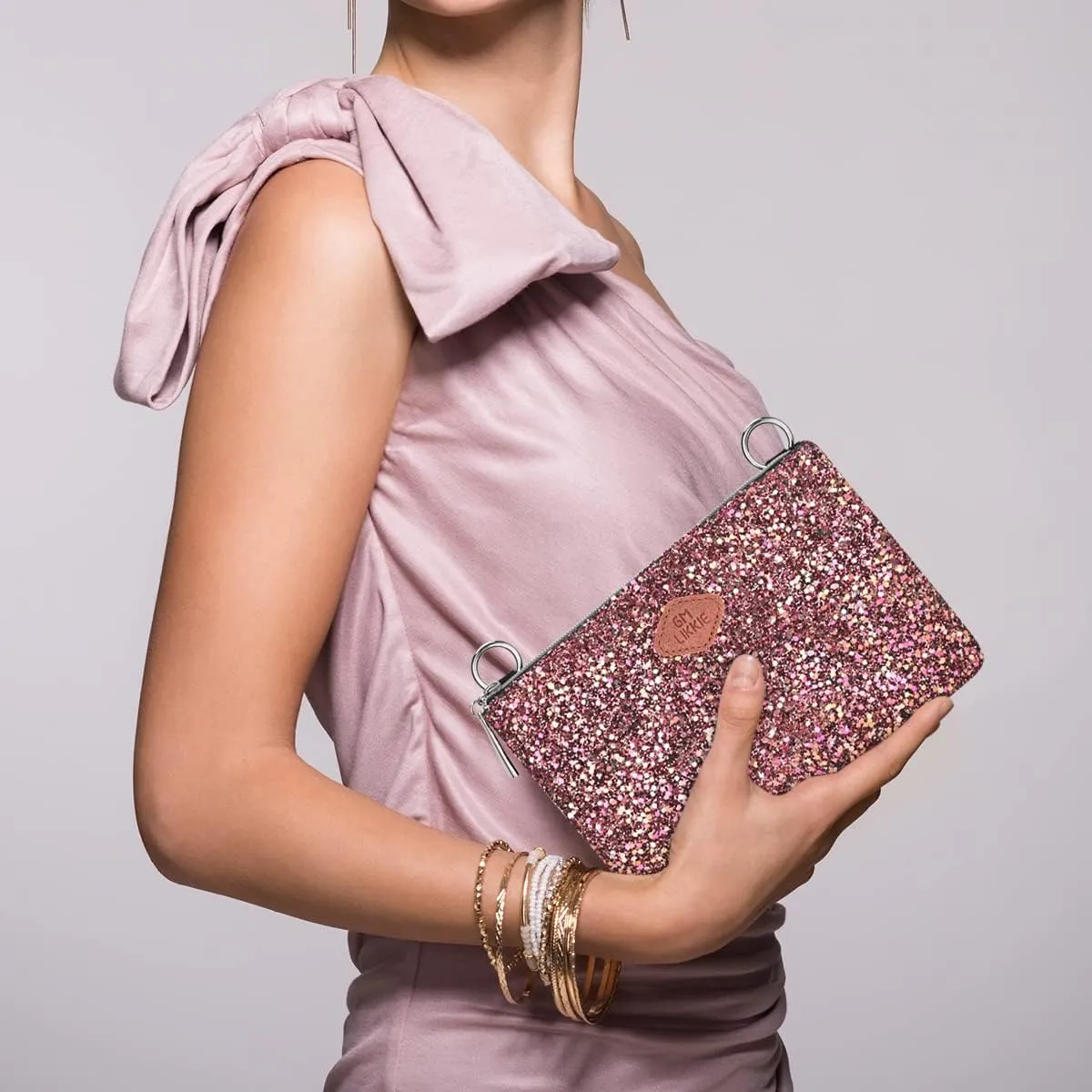 GM LIKKIE Crossbody Clutch Purse for Women, Glitter Evening Bag, Sequin Wedding Handbag for Party
