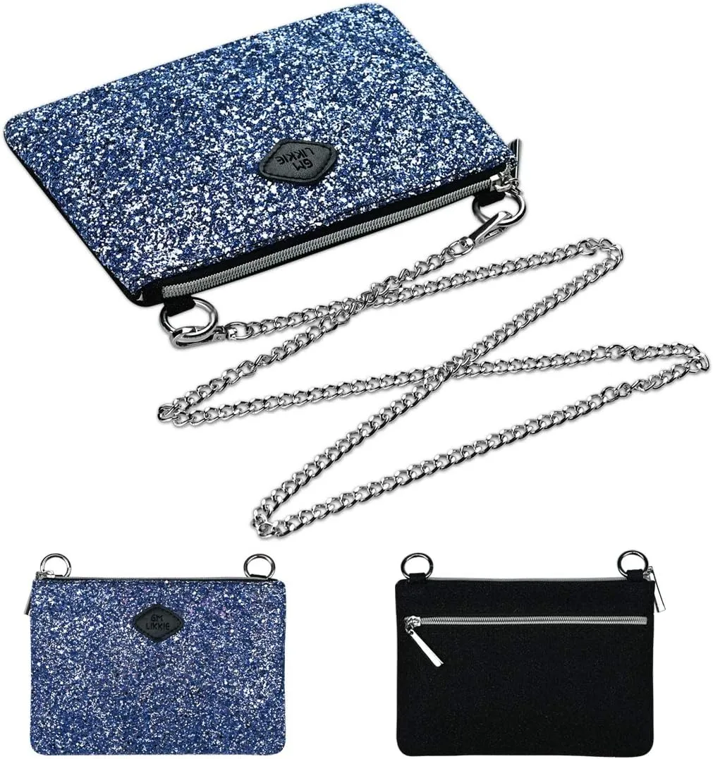 GM LIKKIE Crossbody Clutch Purse for Women, Glitter Evening Bag, Sequin Wedding Handbag for Party