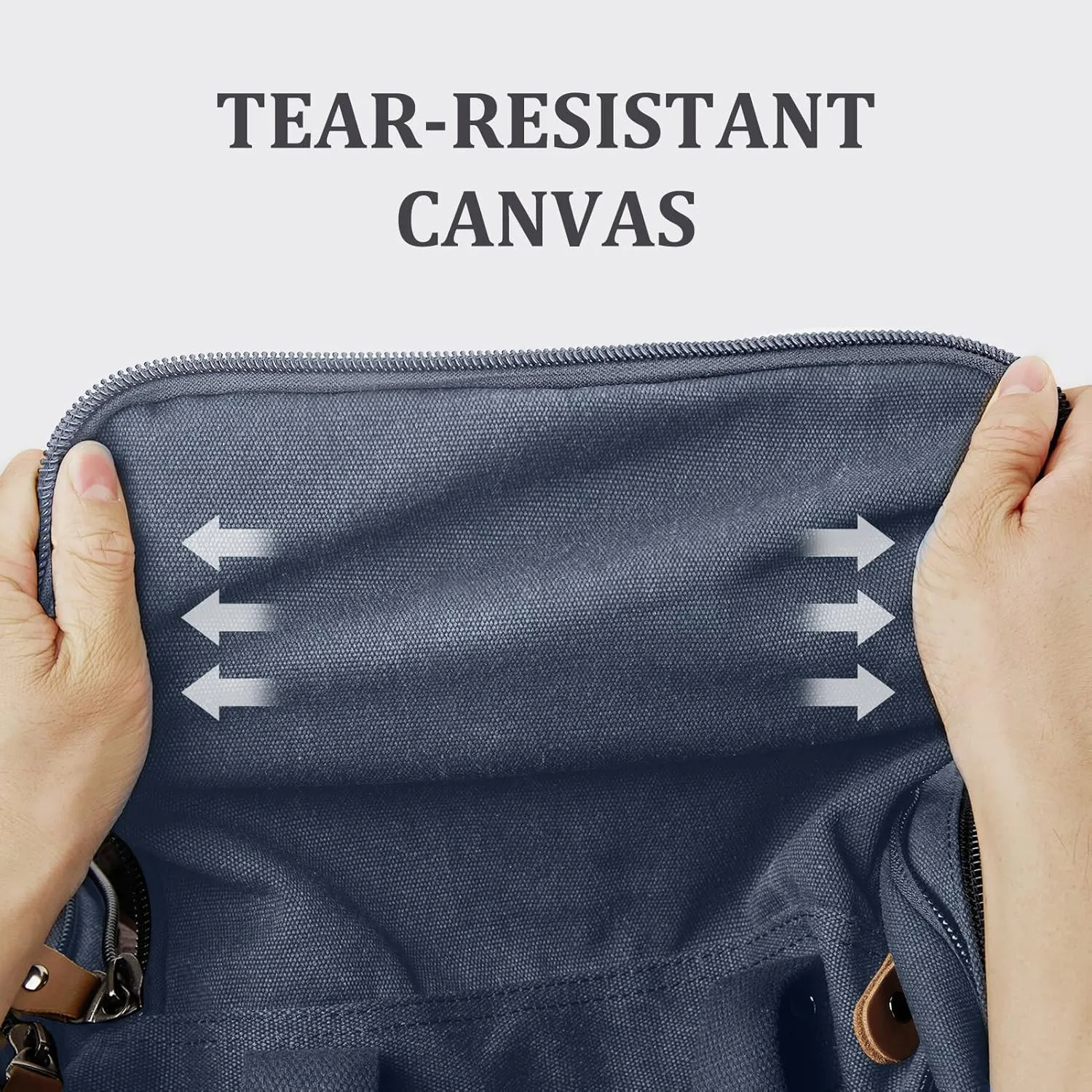 Gonex Canvas Duffle Bag for Travel 50L Expandable Duffel Weekend Overnight Bag (Denim Blue)