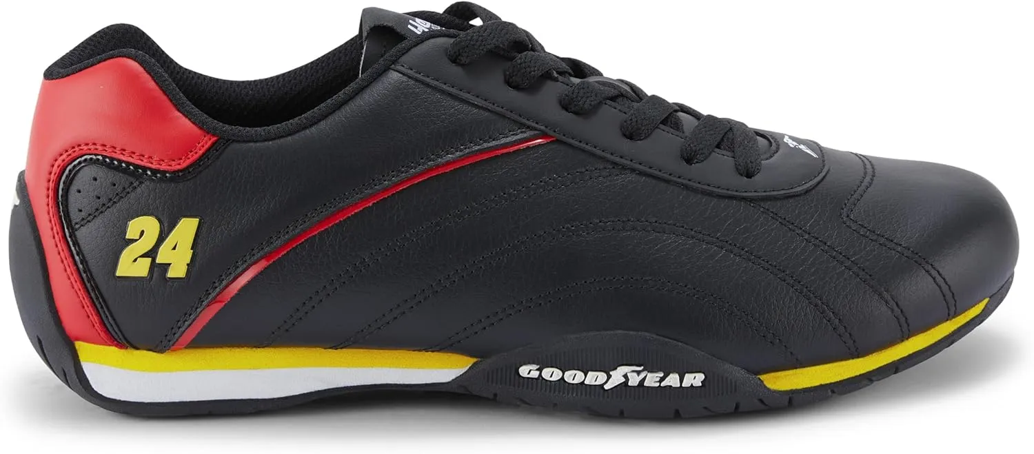 Goodyear Mens Ori Racer Sneakers – Hendrick Motorsports Low-Top Lace Up Performance Sneakers, Leather & Mesh Lining