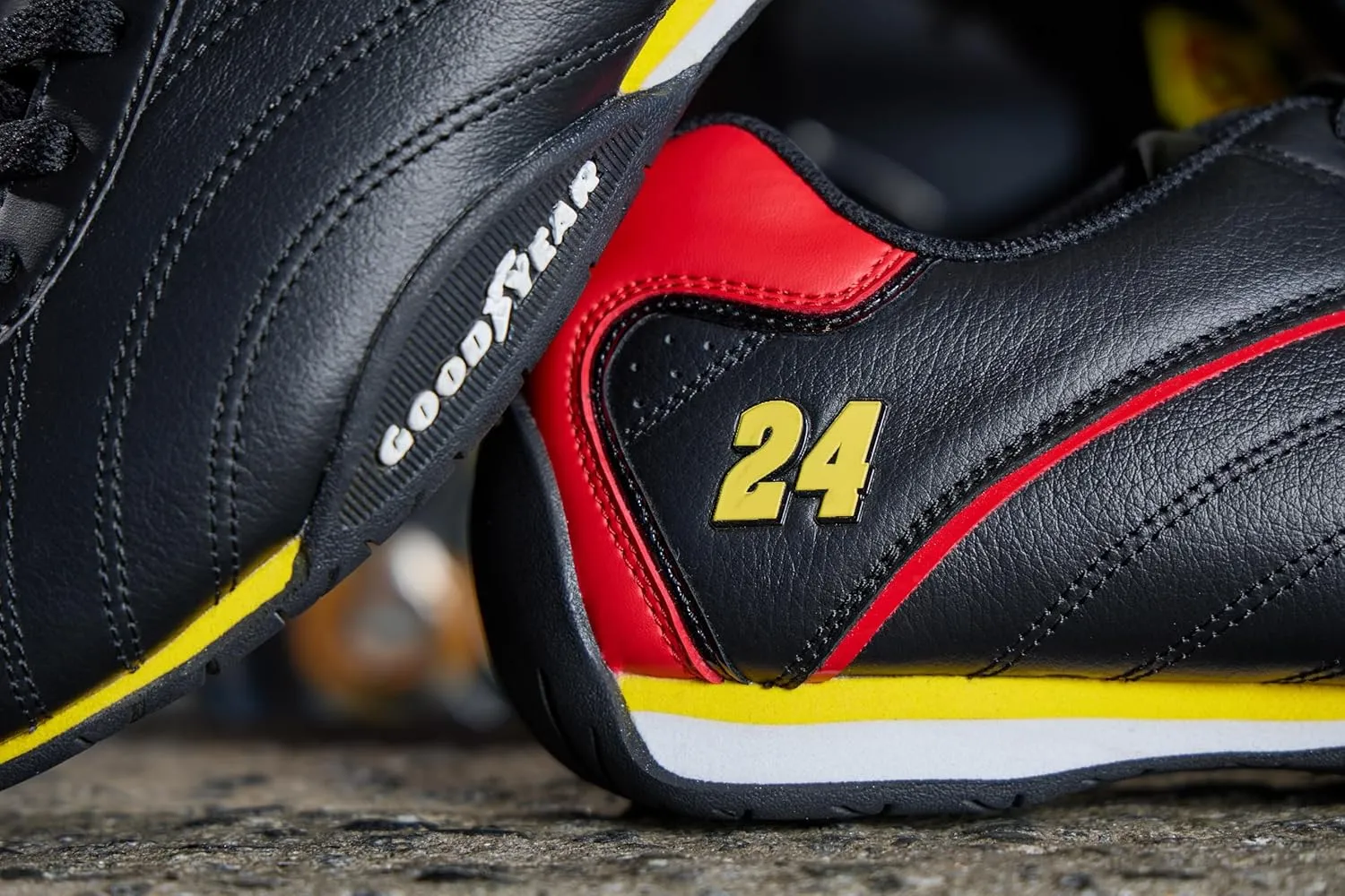 Goodyear Mens Ori Racer Sneakers – Hendrick Motorsports Low-Top Lace Up Performance Sneakers, Leather & Mesh Lining