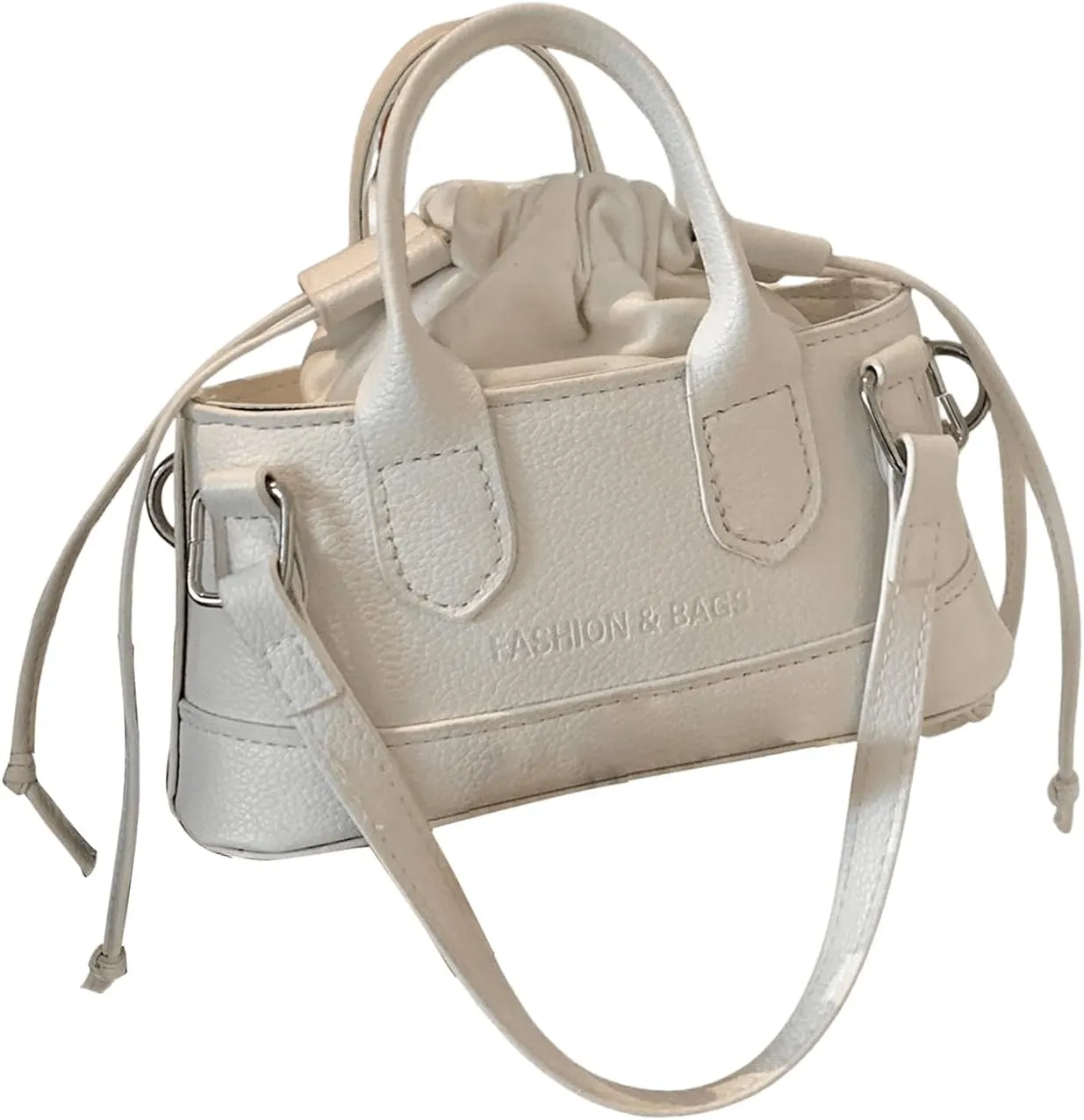 GORGLITTER Women's Mini Purse Crocodile Embossed Crossbody Bags Y2K Clutchs Drawstring Shoulder Bag