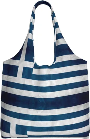 Gradient Blue Denim Canvas Bag Bag Handbag Eco-Friendly Reusable Groceryshopping Bags For Women Girls