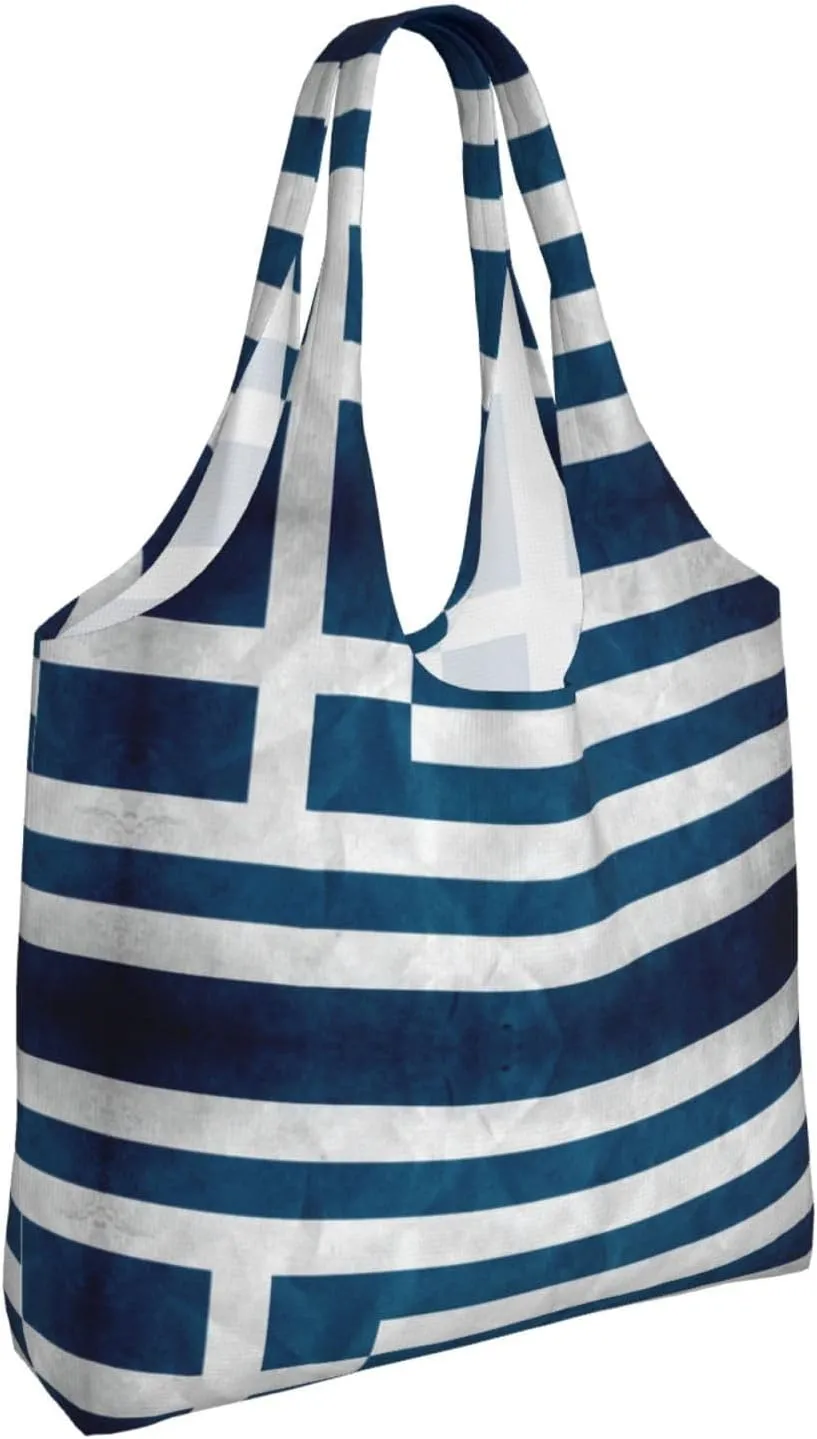 Gradient Blue Denim Canvas Bag Bag Handbag Eco-Friendly Reusable Groceryshopping Bags For Women Girls