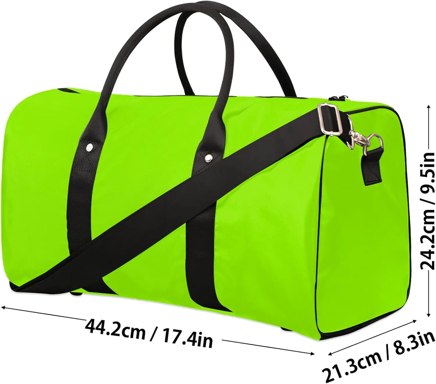 Grass Green Travel Duffle Bag, Weekender Bags for Women Men, Carry on Overnight Bag Waterproof Gym Bags, Hospital Bag for Labor and Delivery