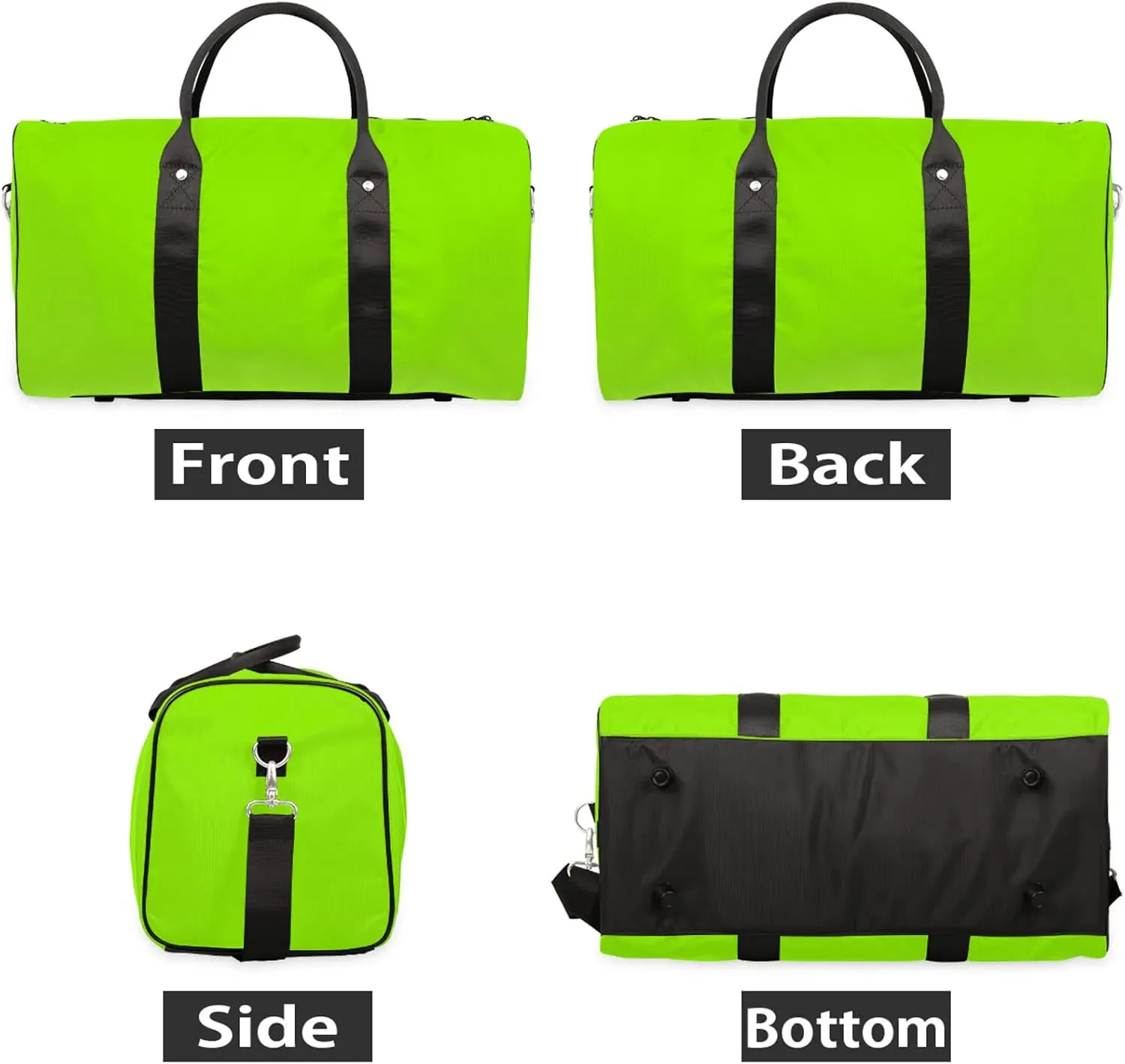 Grass Green Travel Duffle Bag, Weekender Bags for Women Men, Carry on Overnight Bag Waterproof Gym Bags, Hospital Bag for Labor and Delivery