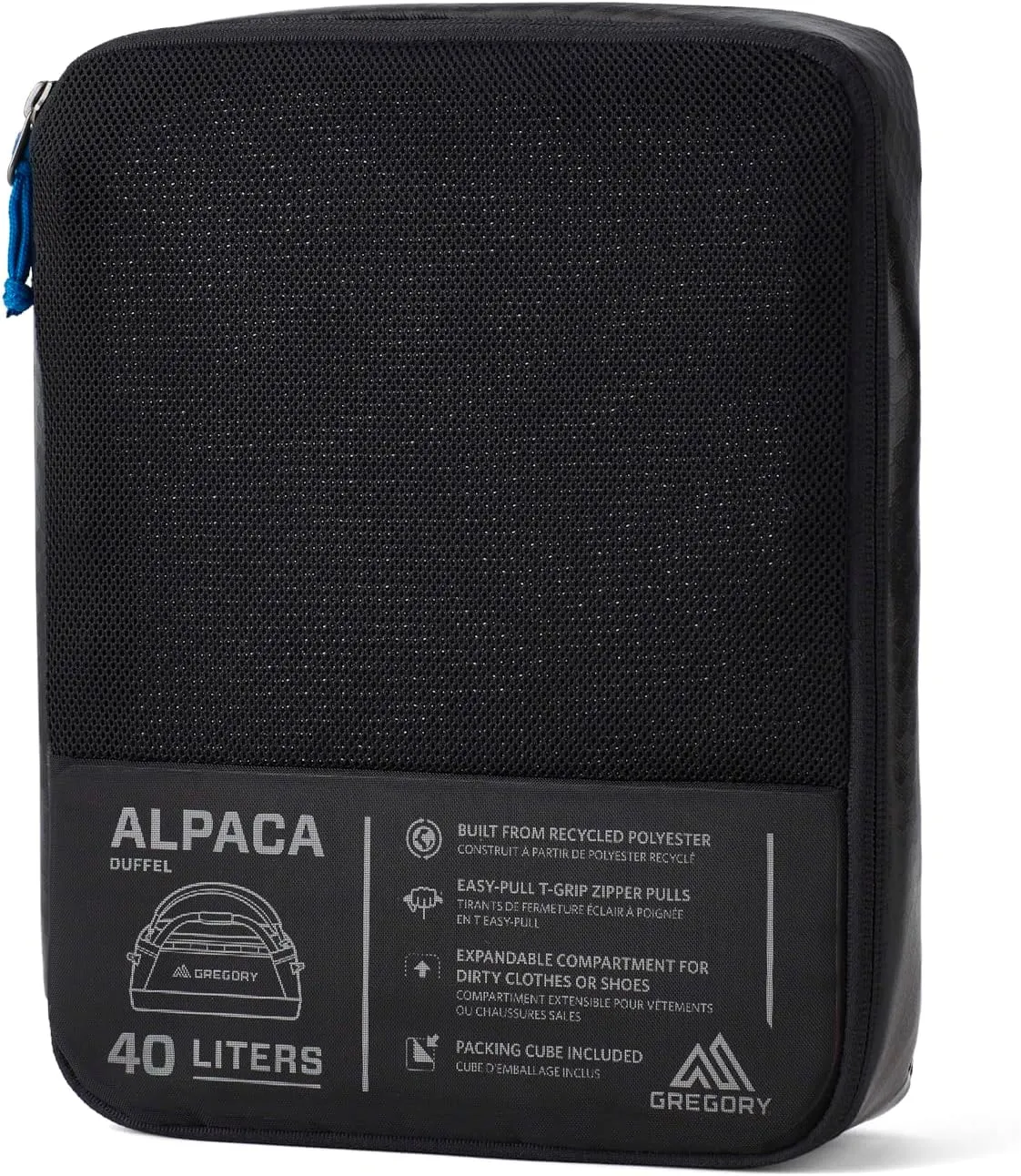 Gregory Alpaca 40L Water-Resistant Adventure Travel/Gear Organization Duffel Bag with Packing Cube Included, Fir Green