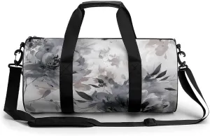 Gym Bag Hand Drawn Ink Painting Duffel Bag for Men Women Overnight Bag with Shoe Compartment Workout Bags