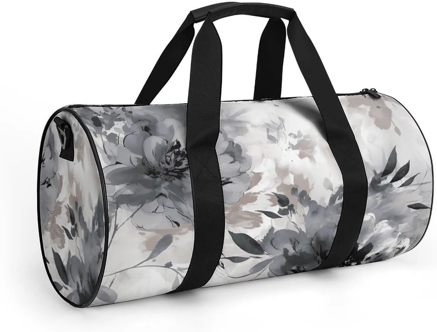Gym Bag Hand Drawn Ink Painting Duffel Bag for Men Women Overnight Bag with Shoe Compartment Workout Bags