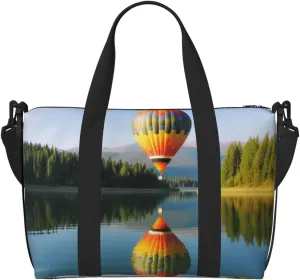 Gym Bag Hot Balloon Above Duffel Bag for Men Women Travel Overnight Bag with Shoe Compartment Workout Bags