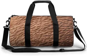 Gym Bag Human Skin Texture Duffel Bag for Men Women Overnight Bag with Shoe Compartment Workout Bags