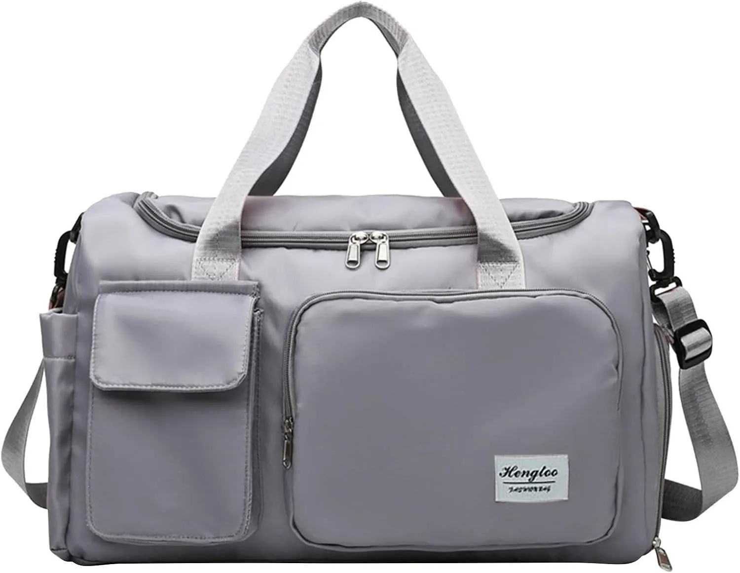 Gym Bag Women with Shoes Compartment,28L Travel Duffel Bags,Reusable Gym Duffle Bag for Yoga Sports Workout Travel