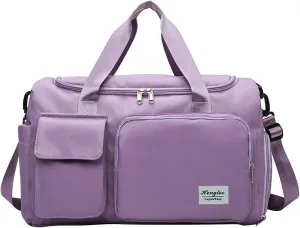 Gym Bag Women with Shoes Compartment,28L Travel Duffel Bags,Reusable Gym Duffle Bag for Yoga Sports Workout Travel