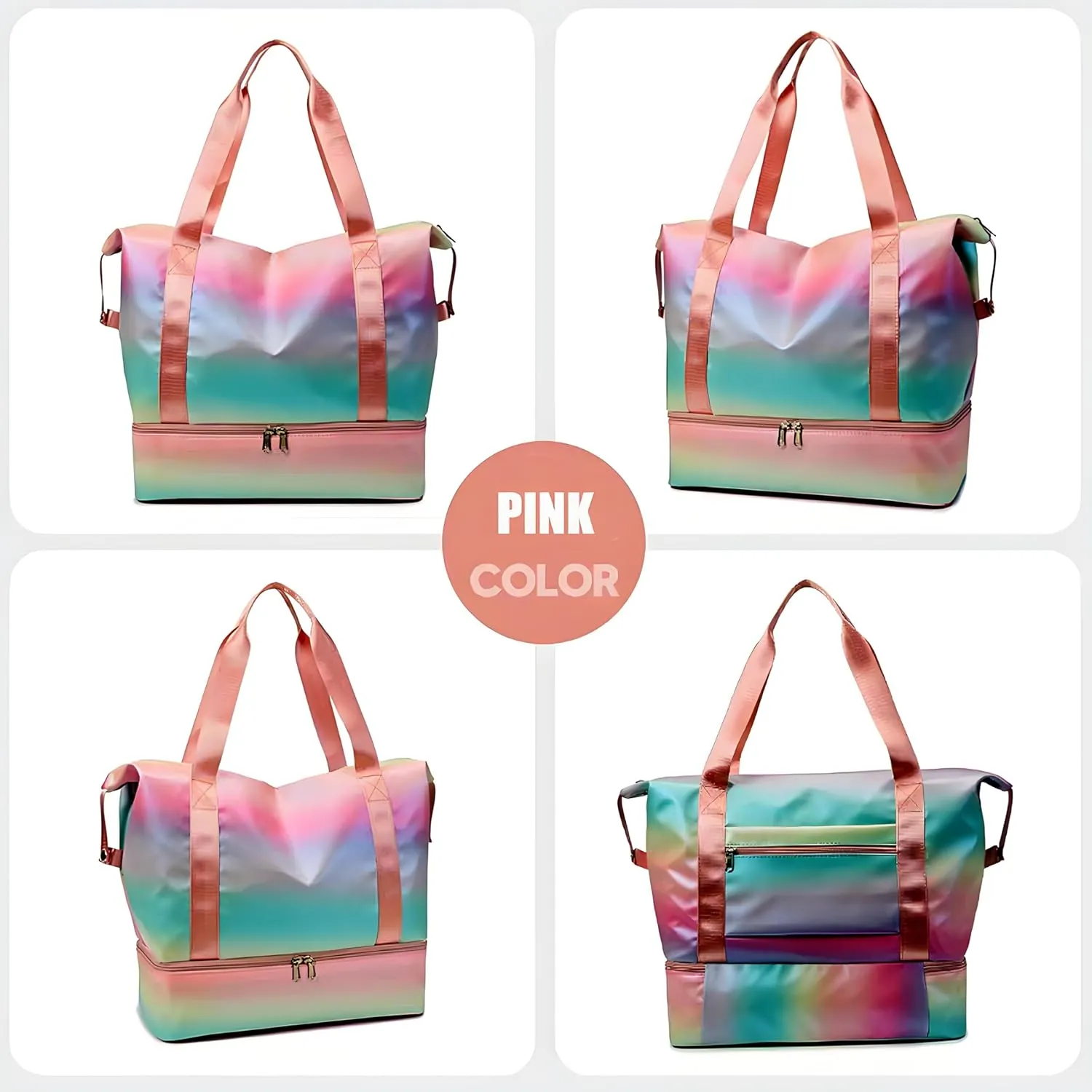 Gym Bag Womens Mens with Shoes Compartment and Wet Pocket Travel Duffel Bag for Women for Plane Sport Gym Tote Bags Swimming Yoga Waterproof Weekend Overnight Bag Carry on Bag Hospital Holdalls