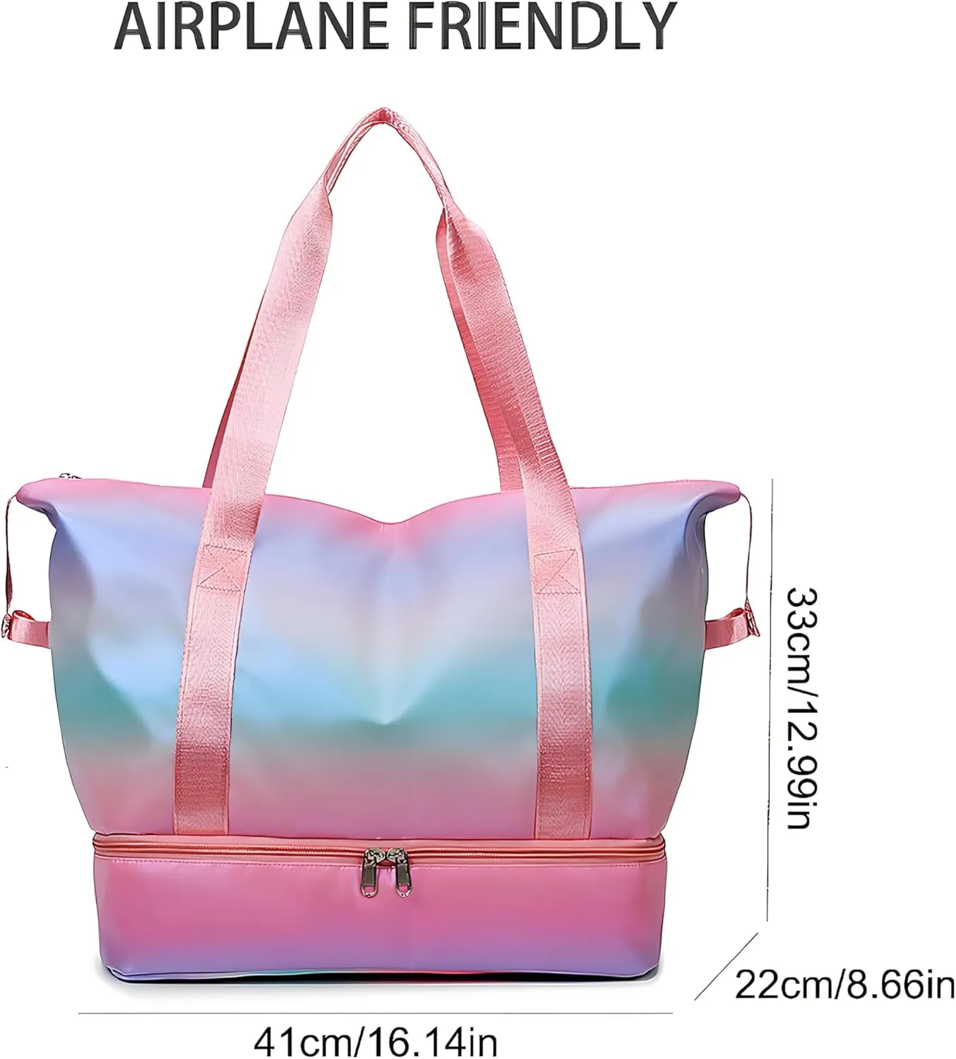 Gym Bag Womens Mens with Shoes Compartment and Wet Pocket Travel Duffel Bag for Women for Plane Sport Gym Tote Bags Swimming Yoga Waterproof Weekend Overnight Bag Carry on Bag Hospital Holdalls