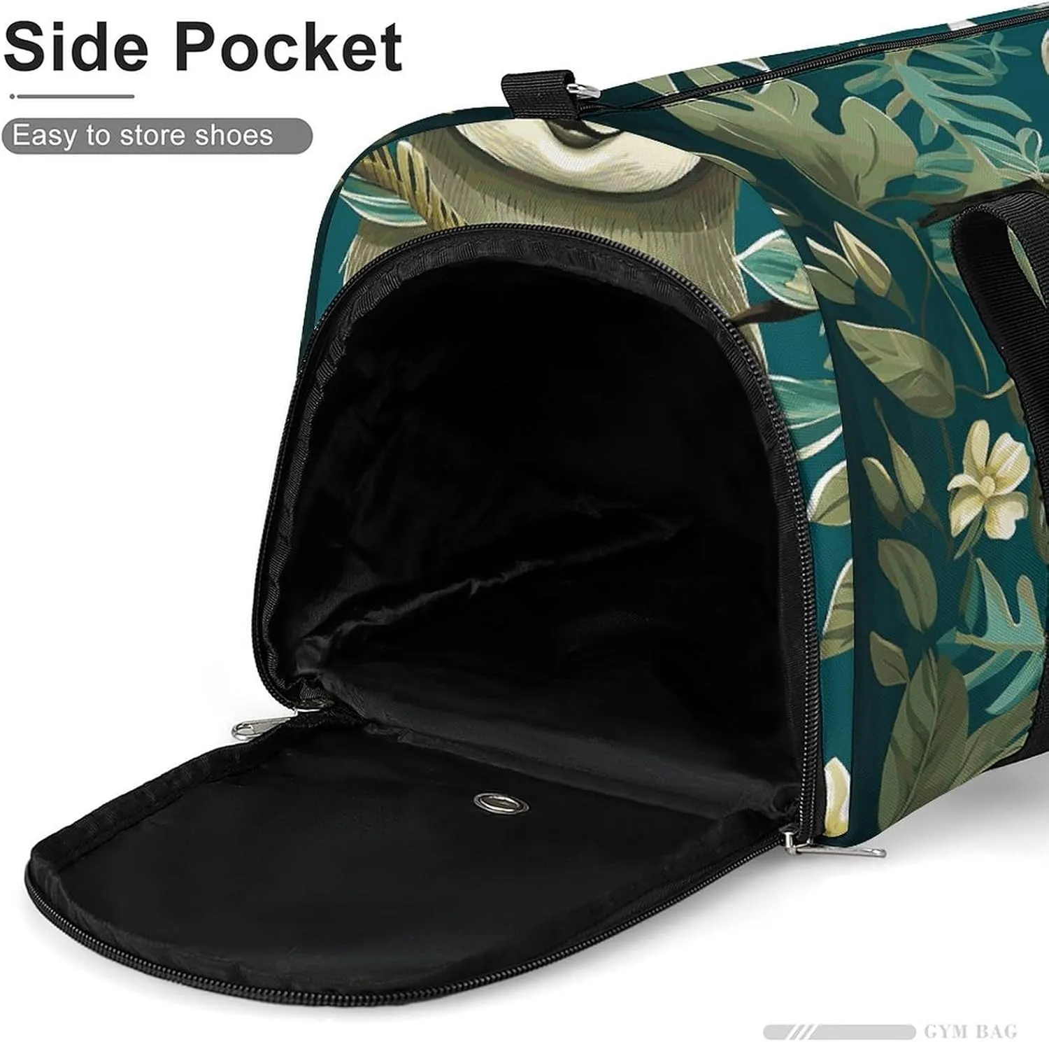 Gym Bags for Men Women Adorable Sloth Duffle Bag Travel Overnight Bag with Shoe Compartment Tote Bags