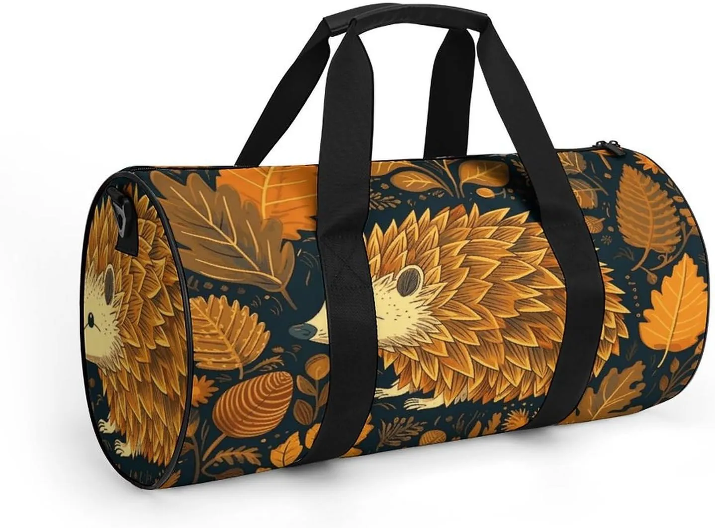 Gym Bags for Men Women Cute Hedgehog Duffle Bag Travel Overnight Bag with Shoe Compartment Tote Bags