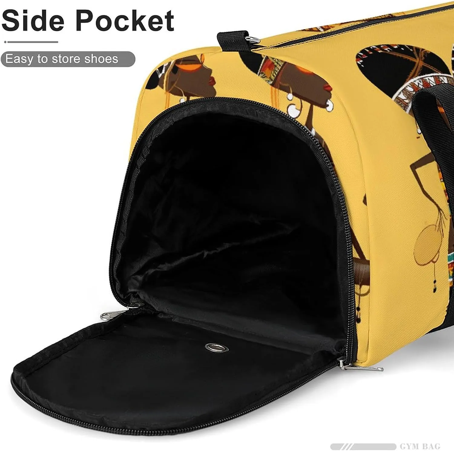 Gym Bags Small Creative African Culture Duffel Bag Overnight Bag with Shoe Compartment Carryon Bag for Men Women