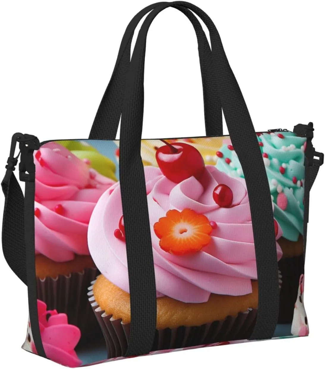 Gym Bags Small Cupcake Duffel Bag Overnight Bag with Shoe Compartment Carryon Bag for Men Women