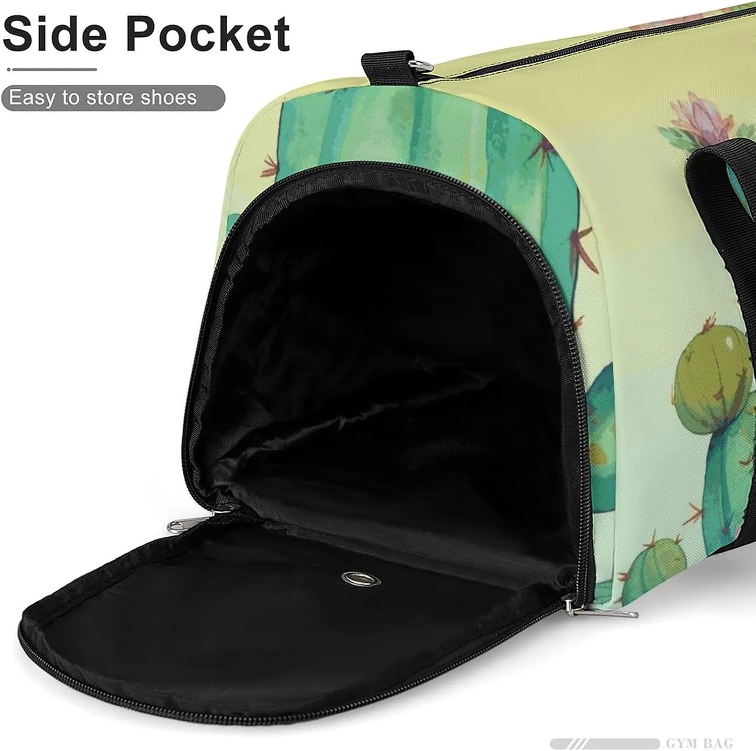 Gym Bags Small Funny Green Duffel Bag Overnight Bag with Shoe Compartment Carryon Bag for Men Women