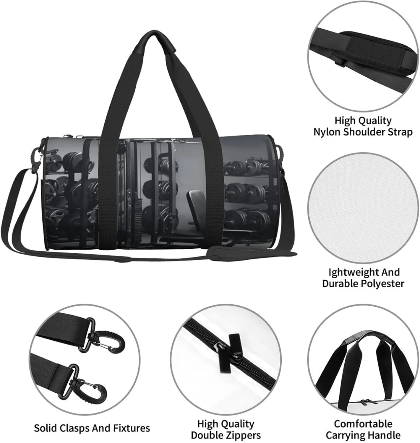 Gym Bags Small Gym Equipment Duffel Bag Overnight Bag with Shoe Compartment Carryon Bag for Men Women