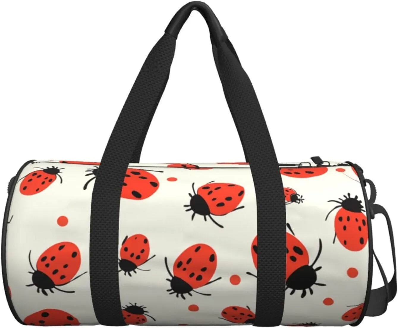 Gym Bags Small Ladybugs Pattern Duffel Bag Overnight Bag with Shoe Compartment Carryon Bag for Men Women