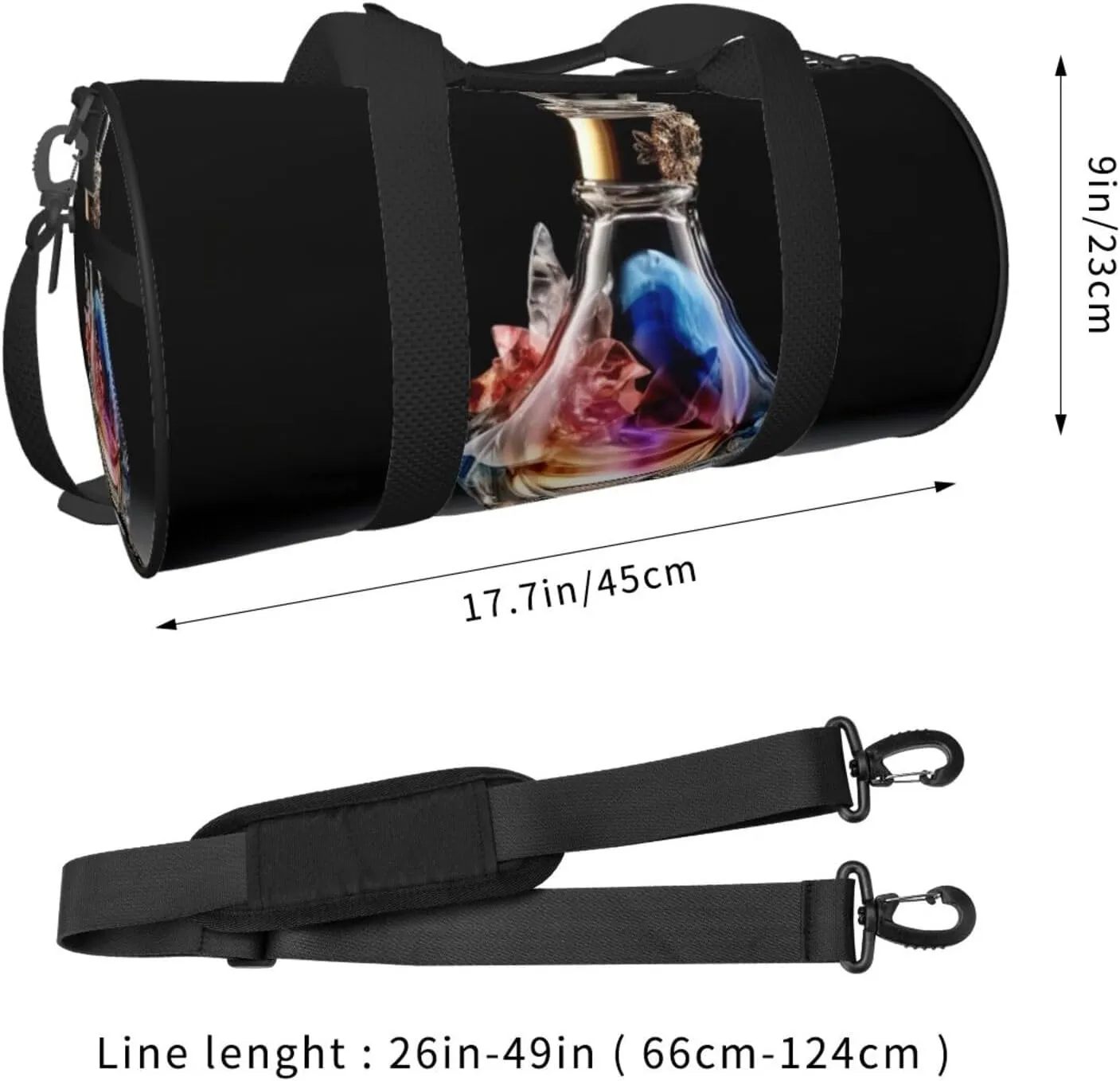 Gym Bags Small Perfume Bottle Duffel Bag Overnight Bag with Shoe Compartment Carryon Bag for Men Women
