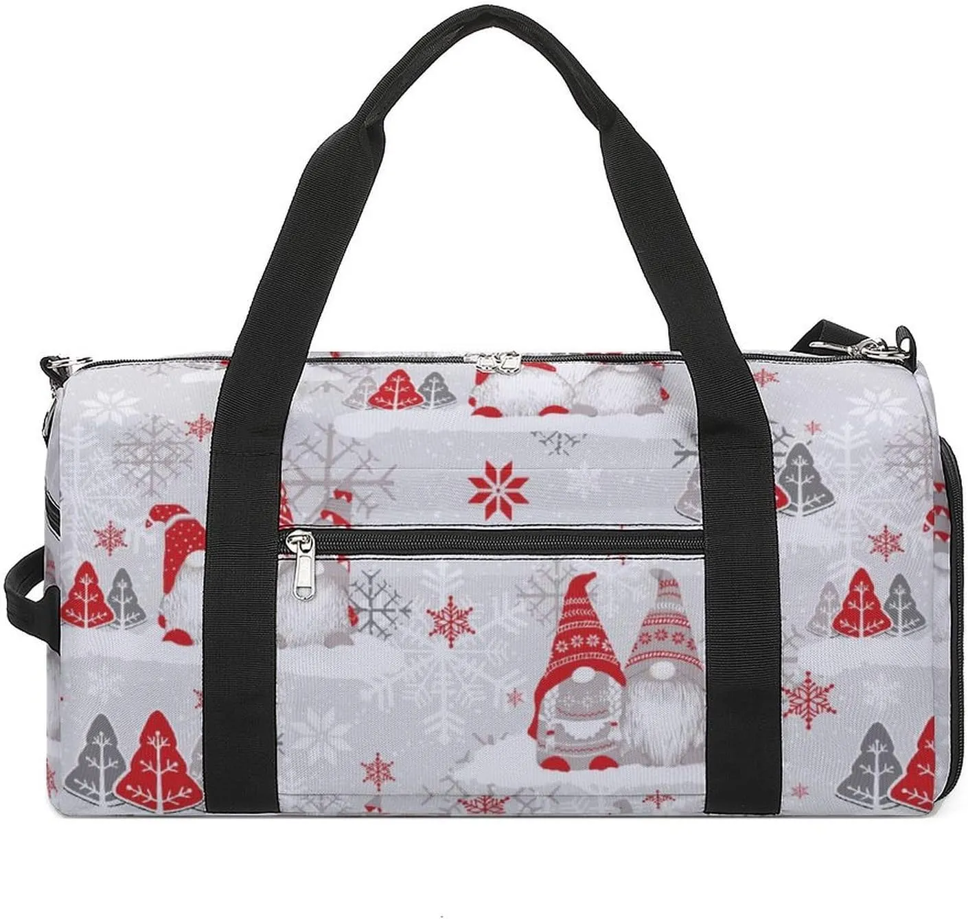 Gym Duffel Bag with Shoe Compartment Wet Pocket, Christmas Trees Travel Bag for Men Women